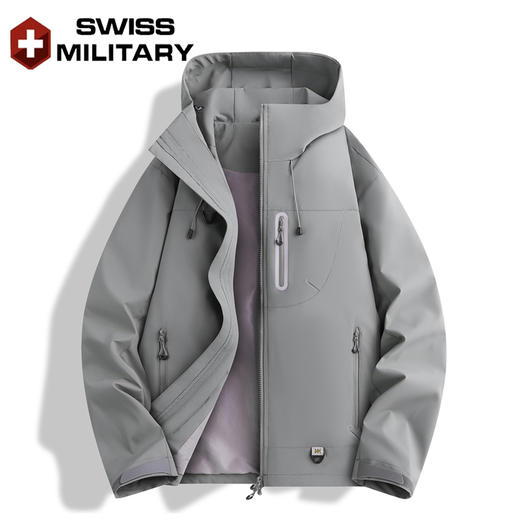 瑞士军工SWISS MILITARY2025新款春秋季户外防风防水男女同款防风冲锋衣( 单冲)7002 商品图1