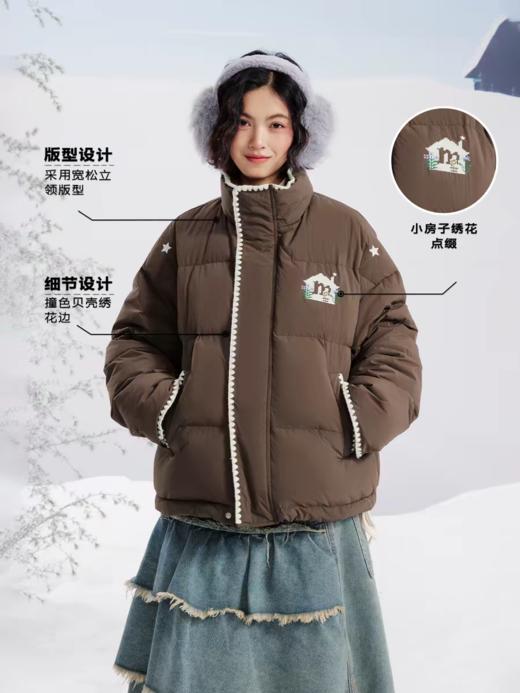 马得工地/MDGDWT141457/贝壳绣立领羽绒服 商品图2
