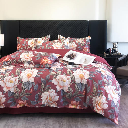 【阳光棉 好睡眠】QIUBAN秋板繁花似锦长绒棉四件套 80支新疆长绒棉 陌上花开 锦上添花 AB双版 可机洗水洗 商品图1