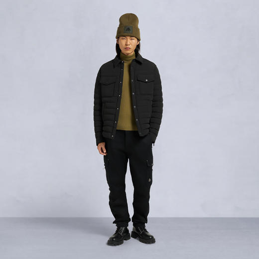 MOOSE KNUCKLES 男士金属驼鹿指节徽标绗缝羽绒服 黑色 M35MJ183 292 商品图6