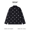 SDSA男士秋冬新款痞帅男装潮牌撞色满印星星印花立领长袖T恤百搭 商品缩略图0