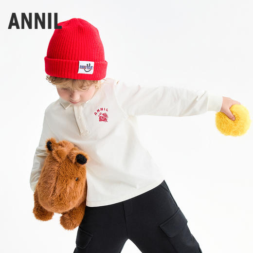 【实体店同款】男童翻领长袖针织衫春季新款安奈儿童装XB611004 商品图2