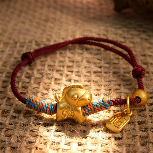 BAOFANDI宝梵迪2026新款国潮风新中式「马上有钱红绳手链」马到成功福牌本命年小马手绳BF 商品图7