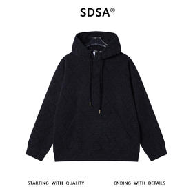 SDSA秋冬新款痞帅男装韩版潮牌线条抽绳连卫衣百搭宽松套头上衣