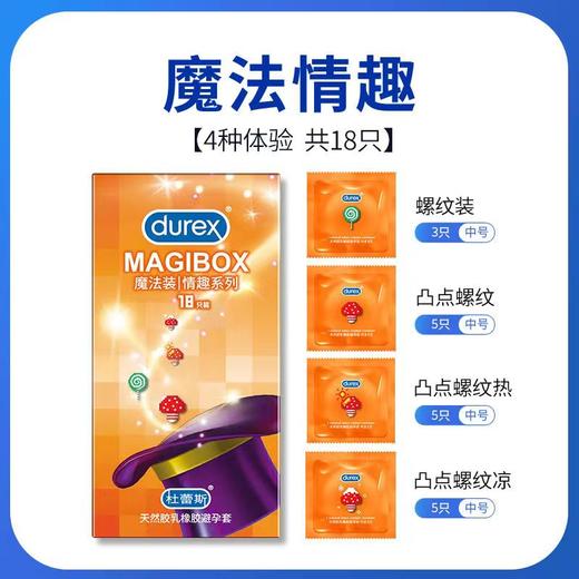 【年末亏本清仓】杜蕾斯避孕套魔法装凸点螺纹冰热 安全套 18只 商品图1