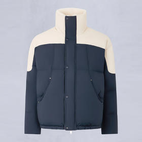 MOOSE KNUCKLES 男士金属驼鹿指节徽标绗缝羽绒服 蓝色 M35MJ107 1850