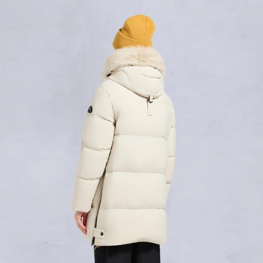 MOOSE KNUCKLES 女士金属驼鹿指节徽标绗缝可拆卸连帽羽绒服 米白色 M35LJ205S 1808 商品图4