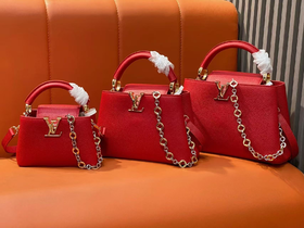 驴家 红色 链条全皮cap那英款 CAPUCINES 手袋（JPH）