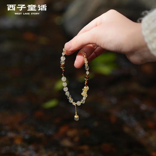 【预售3-5天】灵隐文创 金芒逐禄天然黄水晶脚链小众设计脚链女生饰品 商品图0