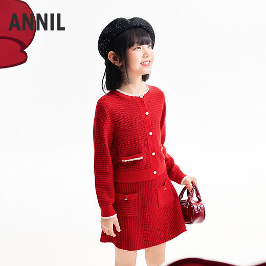【实体店同款】女童针织套装春季新款安奈儿童装AG614026 商品图1