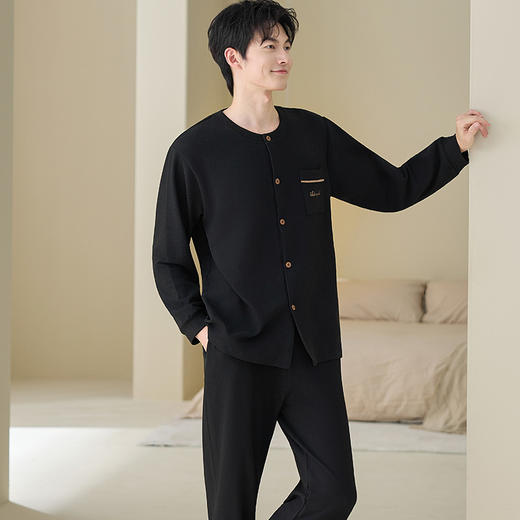 （男款）居家幸福好物大公开‼️秋冬保暖居家服天花板🔥【牧棉儿-德绒羊毛蚕丝情侣家居服套装】好穿到尖叫 德绒自发热面料锁温力max🔥比普通睡衣加倍聚热保暖‼️ 商品图0