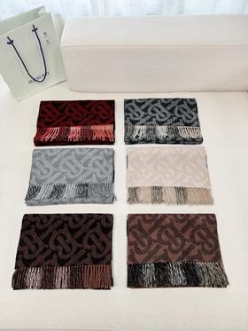 巴宝莉 双面格纹拼TB围巾（DSX）