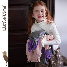 littletime女童毛衣2025秋冬新款儿童针织衫女宝打底衫