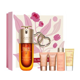 3666057427053 娇韵诗CLARINS 双萃精华液抗皱紧致淡纹抗老修护肌肤面部精华保湿【品相较好，小样齐全，有礼盒】