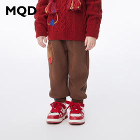 【秒】【MQD】男小童冬季趣味卡通绒感舒适针织裤