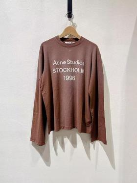 中性款logo印花长袖T恤zh001