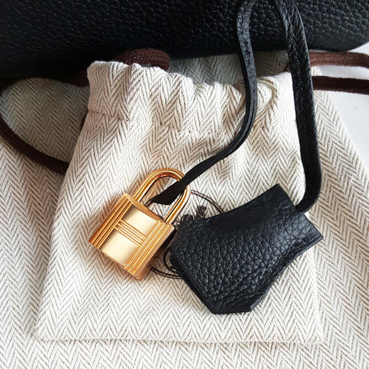 【98新】Hermes爱马仕Birkin系列H057208CD89黑金Togo皮Birkin 25铂金包手提包女士 011225TB08 商品图2