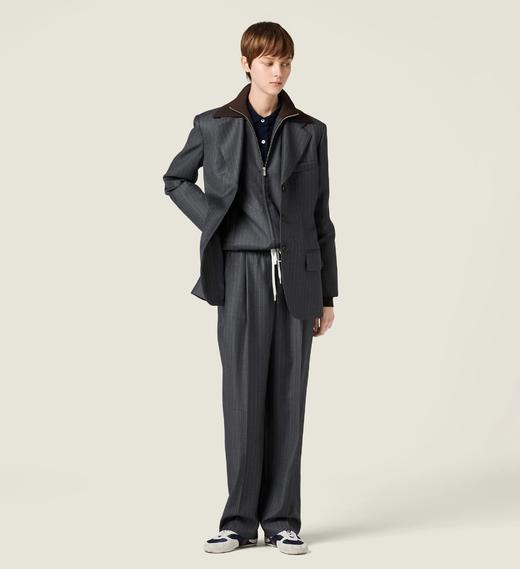 女款刺绣细条纹西裤长裤hu017 商品图3