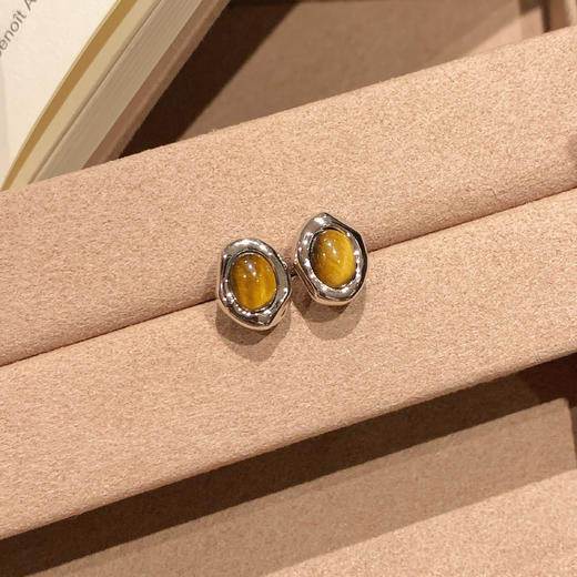 【微信专享款】ARSIS｜秘密花园系列 虎眼纳财小耳钉 商品图1