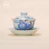 陶瓷狮子舞绣球悬停三才盖碗中式美学元宝泡茶碗高温陶瓷不烫手茶具 商品缩略图0