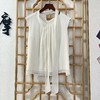 「断码清仓」新中式清冷感V领系带桑蚕丝小衫  ZFYY147 商品缩略图1