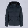 MOOSE KNUCKLES 男士金属驼鹿指节徽标绗缝连帽羽绒服 蓝色 M35MJ146 833 商品缩略图0