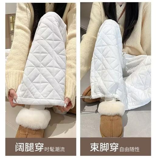 买手优选夹棉保暖菱格压线阔腿裤加绒加厚宽松棉裤168893164 商品图2