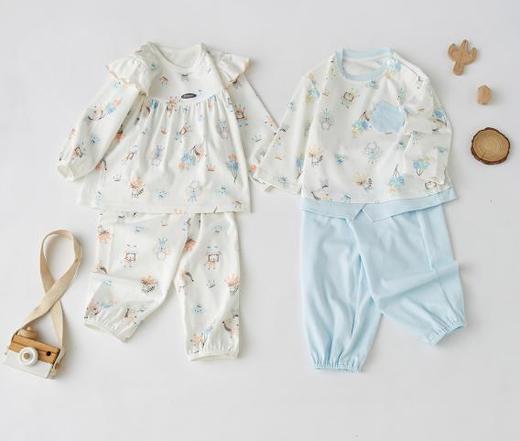 【长袖肩开套装】宝宝软萌0-5岁外穿内搭两用核心肩开设计穿脱不卡头 商品图0