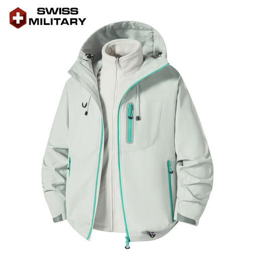 瑞士军工SWISS MILITARY7001户外冲锋衣防风防水登山服三合一冲锋衣7001 商品图7
