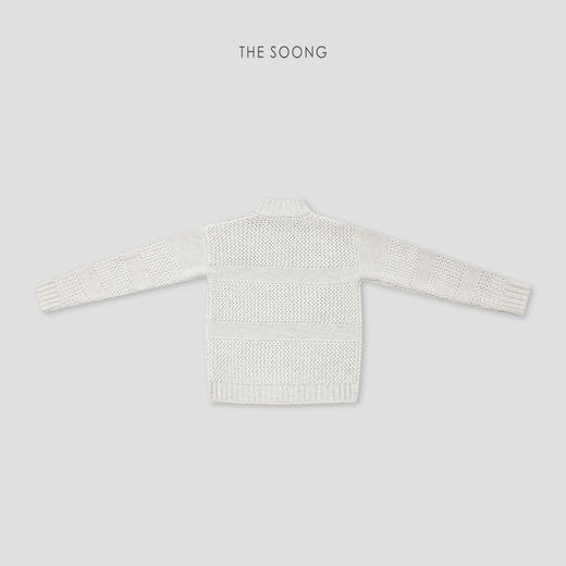 THESOONG"视觉奢感"绵羊毛多针交织细腻肌理感圆领毛衣外套Y7982 商品图3