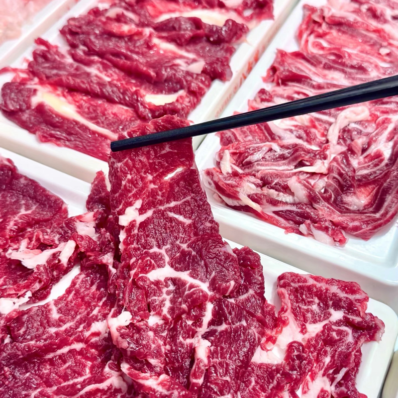 杏花吴记潮汕牛肉火锅套餐1650g 鲜切牛肉+汕头牛肉丸+粿条+沙茶酱+送礼袋