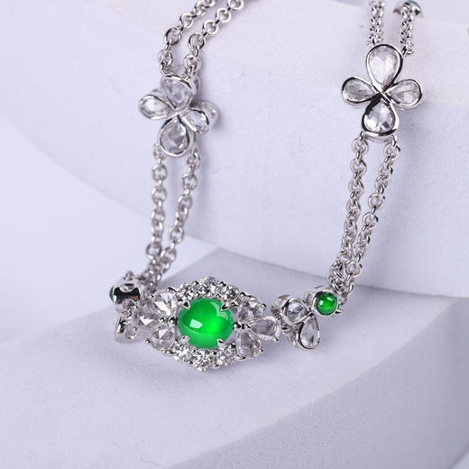 【解语花】翡翠镶钻手链   SL12510039 商品图7