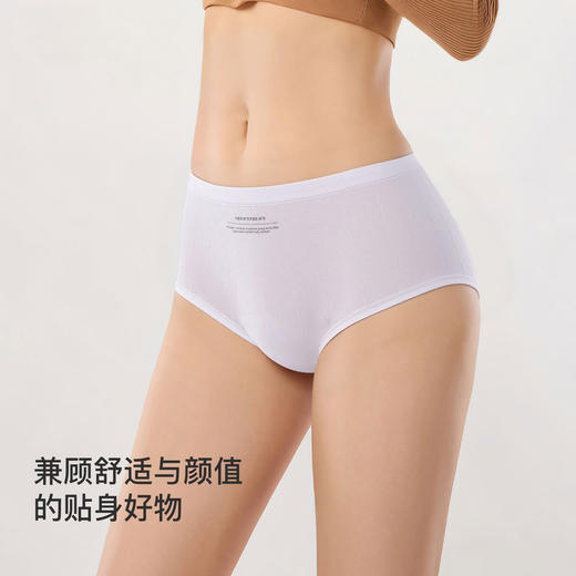 【满4条/7.5折】（加大版）【秀黛】女无缝舒适平角裤女士内裤【1条】W5333013T【门店同款】【内裤非质量问题不退换】 商品图4