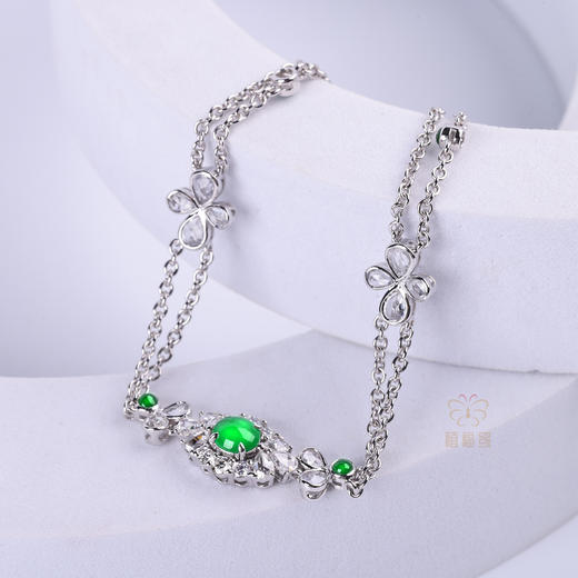 【解语花】翡翠镶钻手链   SL12510039 商品图6