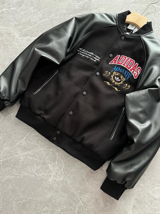啊迪达嘶 秋冬季新款 刺绣字母休闲棒球服棉服夹克外套 外套男款 商品图3