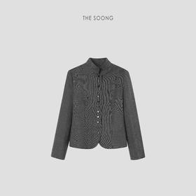 THESOONG"暗调美学"经典羊毛保暖雾面肌理感立领外套HWWT7520