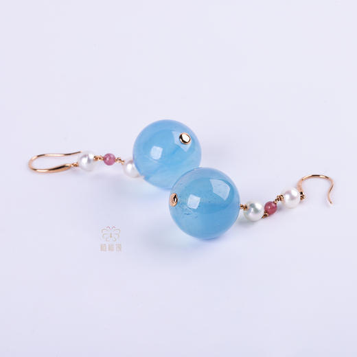 【海天一色】海蓝宝耳坠-CB12408015 商品图3