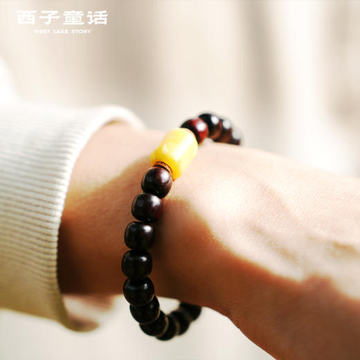 【预售3-5天】灵隐文创 小叶紫檀手串男生招米纳福 高货宝物 商品图4