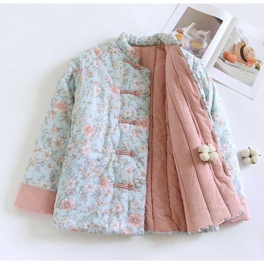 【保暖御寒❗️蓬松柔软】新品2025丝棉花棉衣冬季盘扣中式国风女士棉服外套女加厚棉袄保暖。jb 商品图2