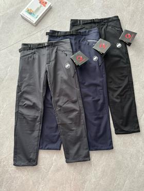 梦犸象Taiss 秋冬男士户外运动加绒加厚弹力舒适登山攀岩防风保暖软壳长裤