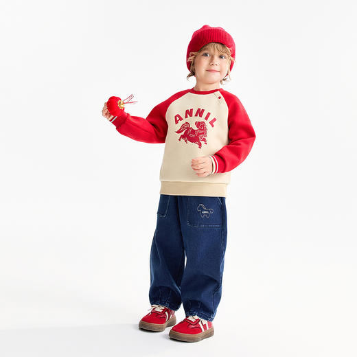 【实体店同款】男童圆领长袖卫衣春季新款安奈儿童装XB611009 商品图3