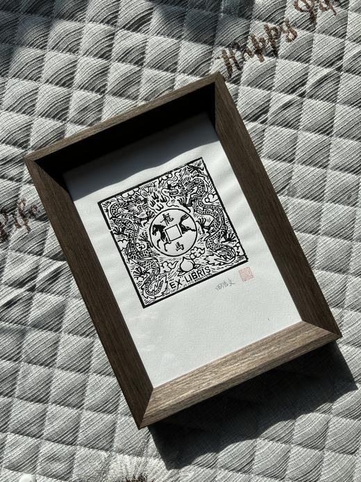 《打马泉图》发行纪念文创—非遗木刻版画、木版年画《龙马精神》 配有实木镜框 商品图6