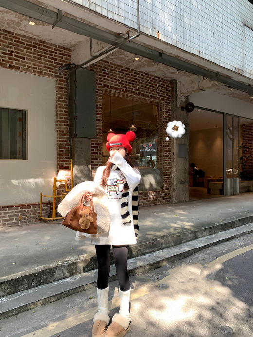 <曾小咸推荐>现货秒杀 ！微信超特价！韩系印花打底衫t恤（内里磨毛） 日常149.99 立减70 秒杀79.99！！ 商品图6