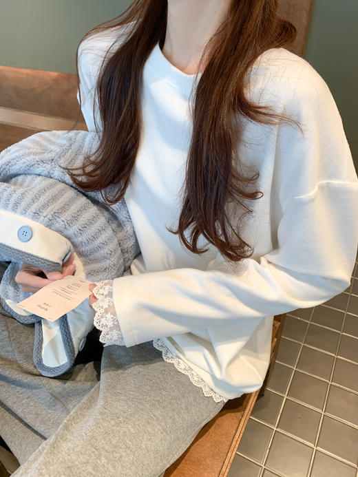 <曾小咸推荐>现货秒杀 ！微信超特价！韩系条纹双面穿羊羔毛（送围巾） 日常329.99 立减140 秒杀189.99！！ 商品图13