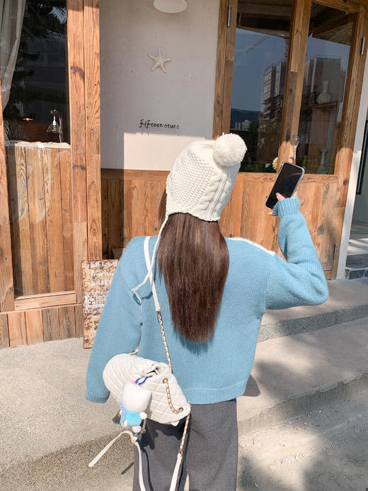 <曾小咸推荐>现货秒杀 ！微信超特价！韩系拼布提花毛衣 日常219.99 立减90 秒杀129.99！！ 商品图6