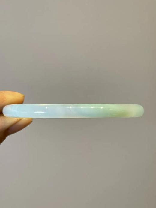 冬青色鱼脑冻玉髓玛瑙细条手镯，顺丰包邮 商品图9