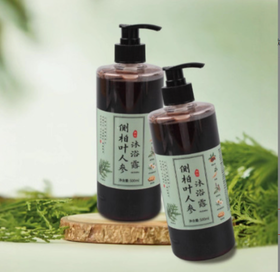 平价优选：植物原浆侧柏叶人参植物熬煮洗护草本浓郁沐浴露500ml【潮抱】