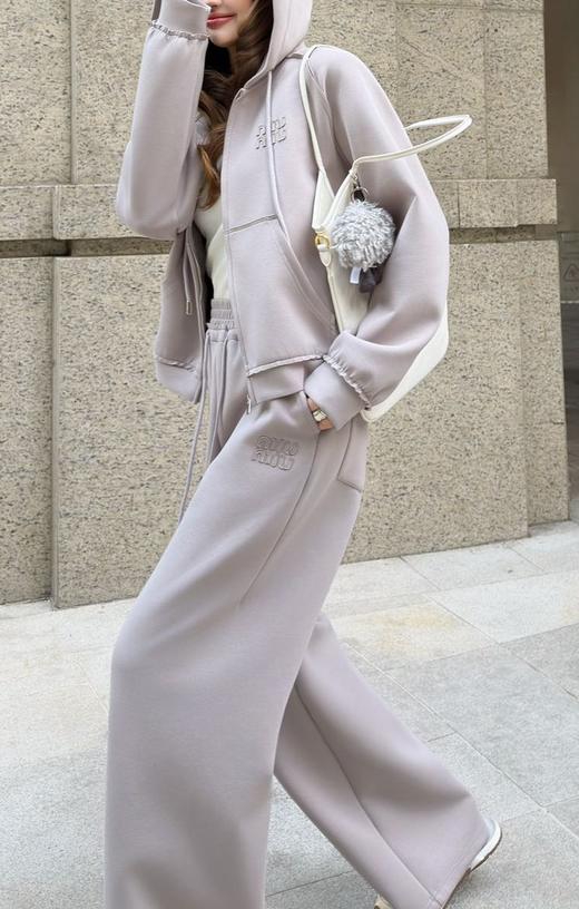 女款宽松空气全棉外套长裤套装zh017 商品图4