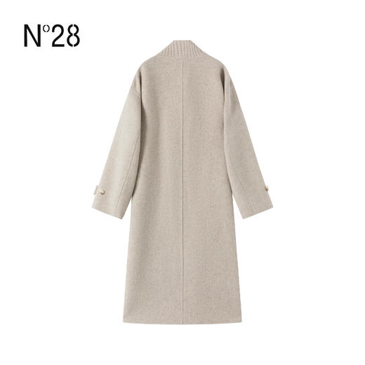 N°28 2025秋冬新款羊毛呢大衣女中长款通勤风显瘦韩版气质毛呢外套8855A1D580  商品图3