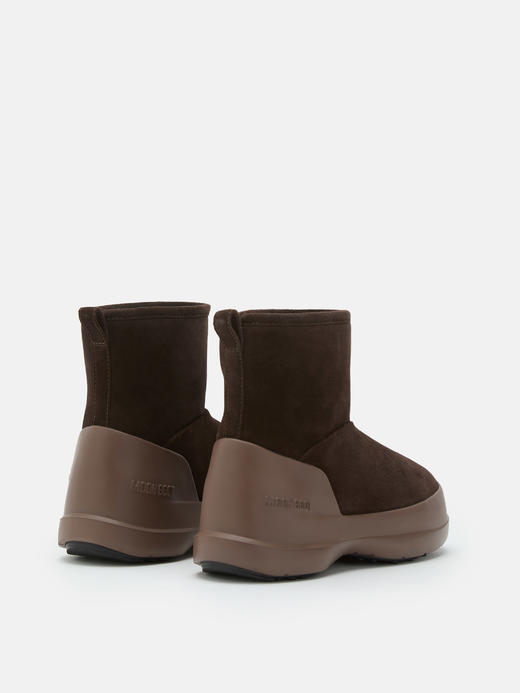 Moon Boot - Mb Mezzaluna Mid Boot - Dark Brown - 女装 - 雪地靴 - 深棕色 商品图1
